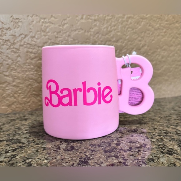 NWT Barbie Logo Pink 21 oz. Coffee Mug - Picture 3 of 4